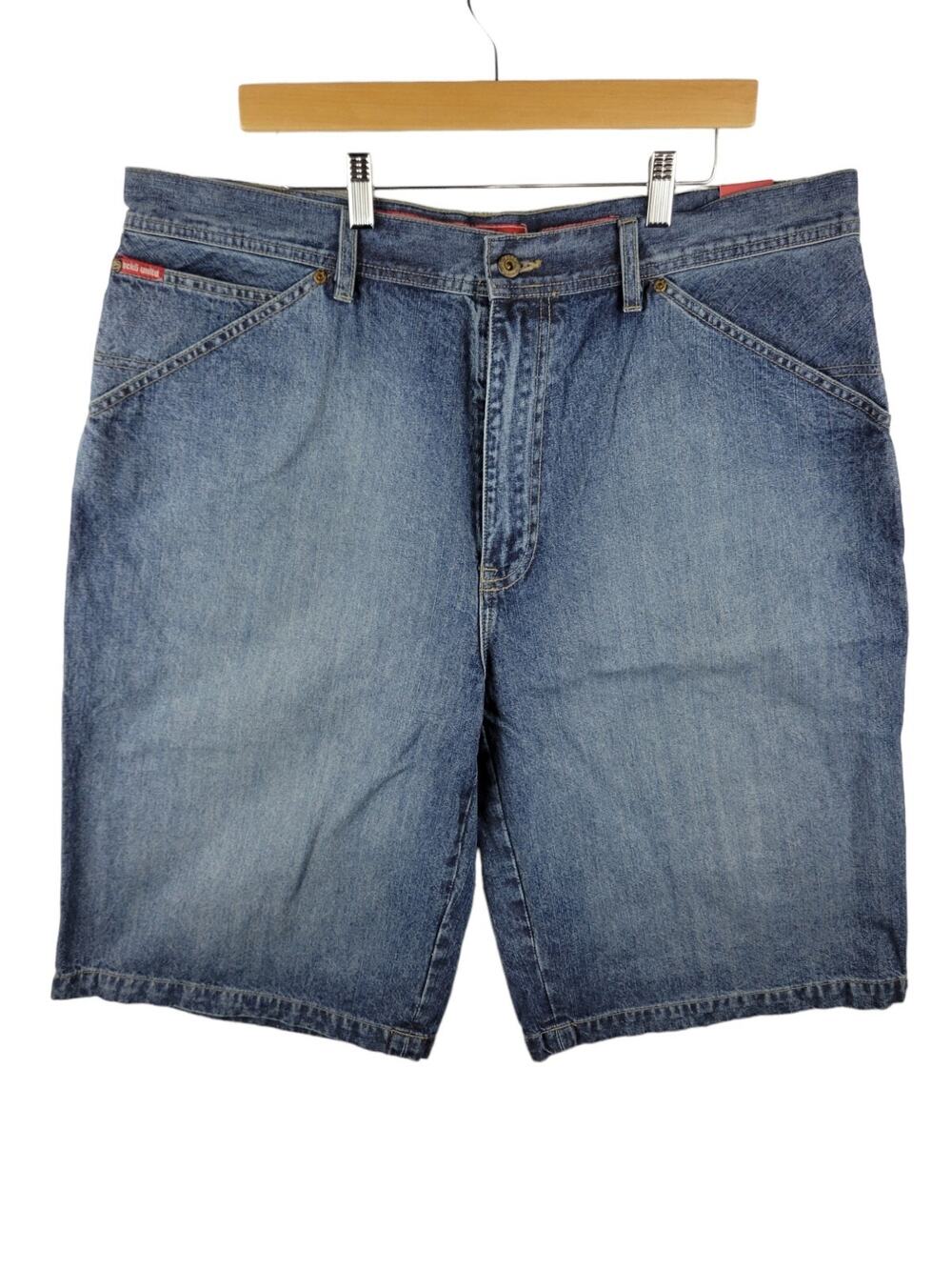 Mens Ecko Unlimited Foundry Carpenter Turnpike Jean Shorts Medium Wash Sz 40 NOS